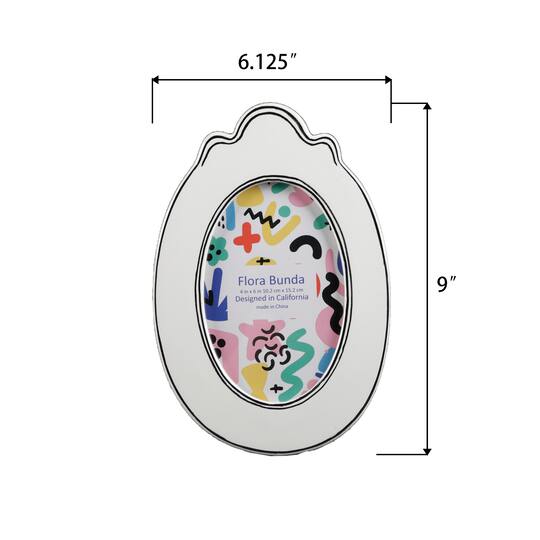 Flora Bunda 4" x 6" Oval with SideLine Ceramic Frame